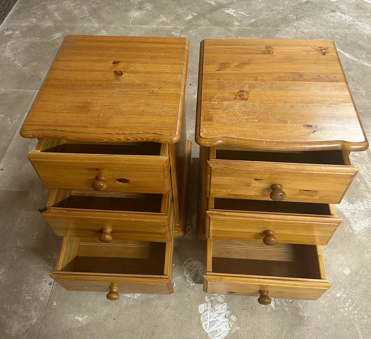 Bedside Lockers (Pair of Solid Pine 3-Drawer ) - Image 2