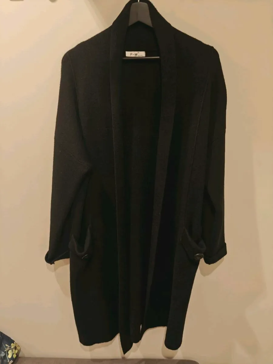 Black long cardigan size L - Image 1