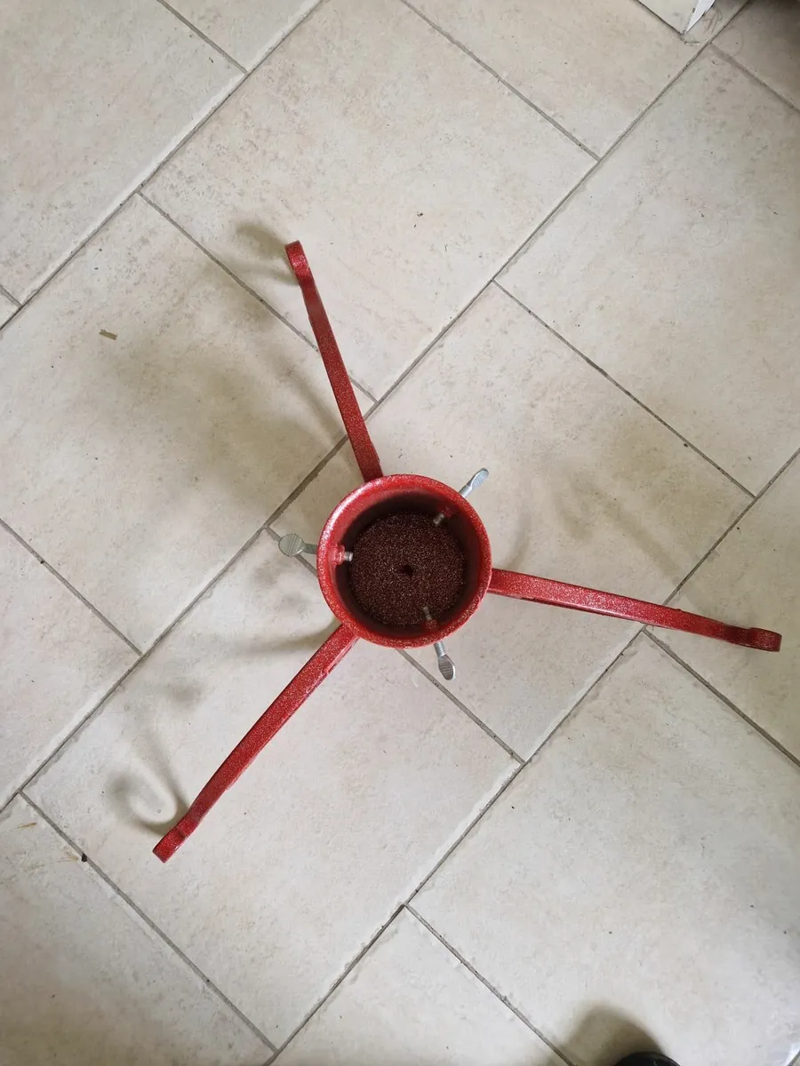 Christmas Tree Stand, RED, protective coated - Image 1