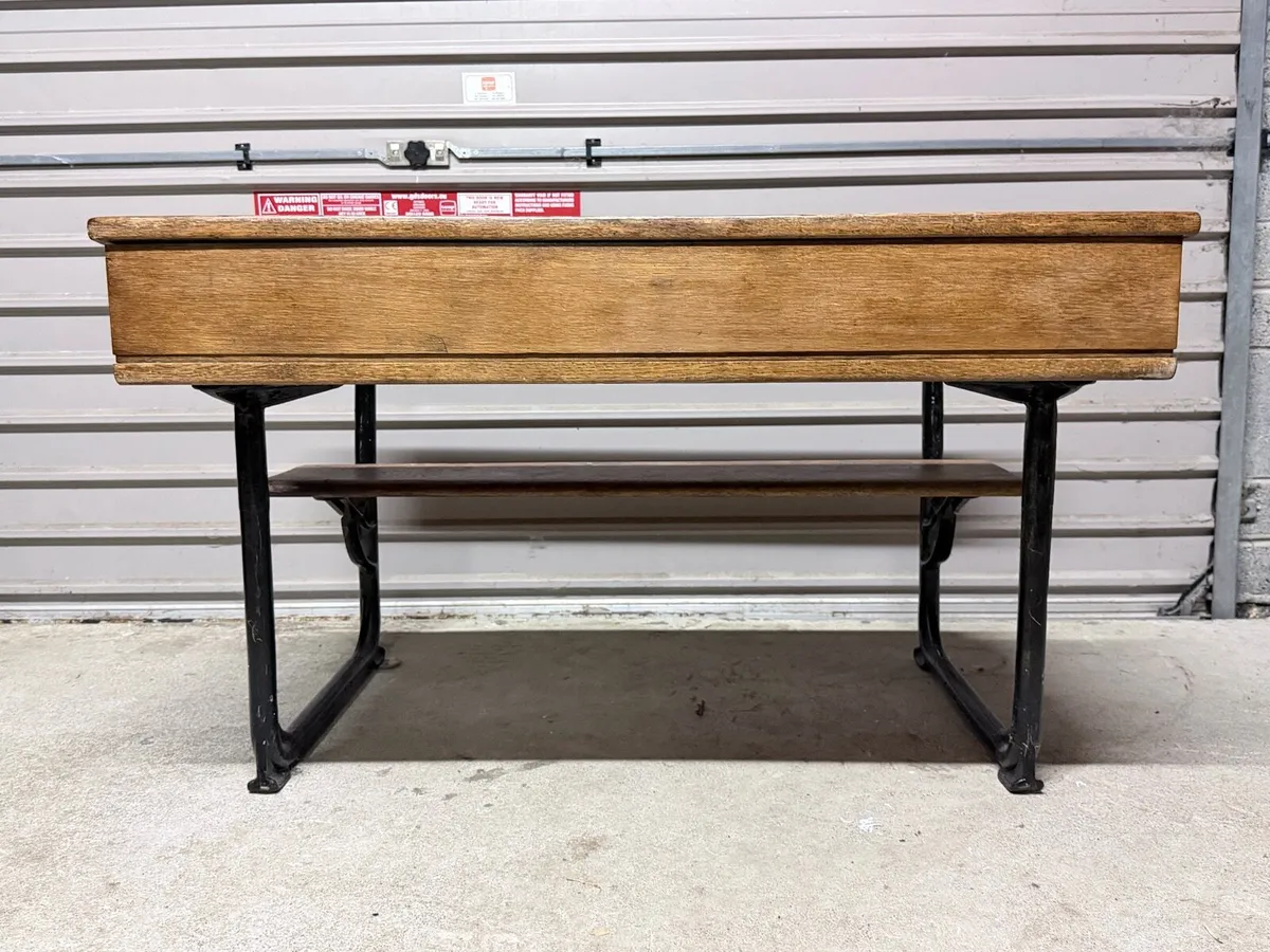 Refurbished 1940s school bench - Image 1