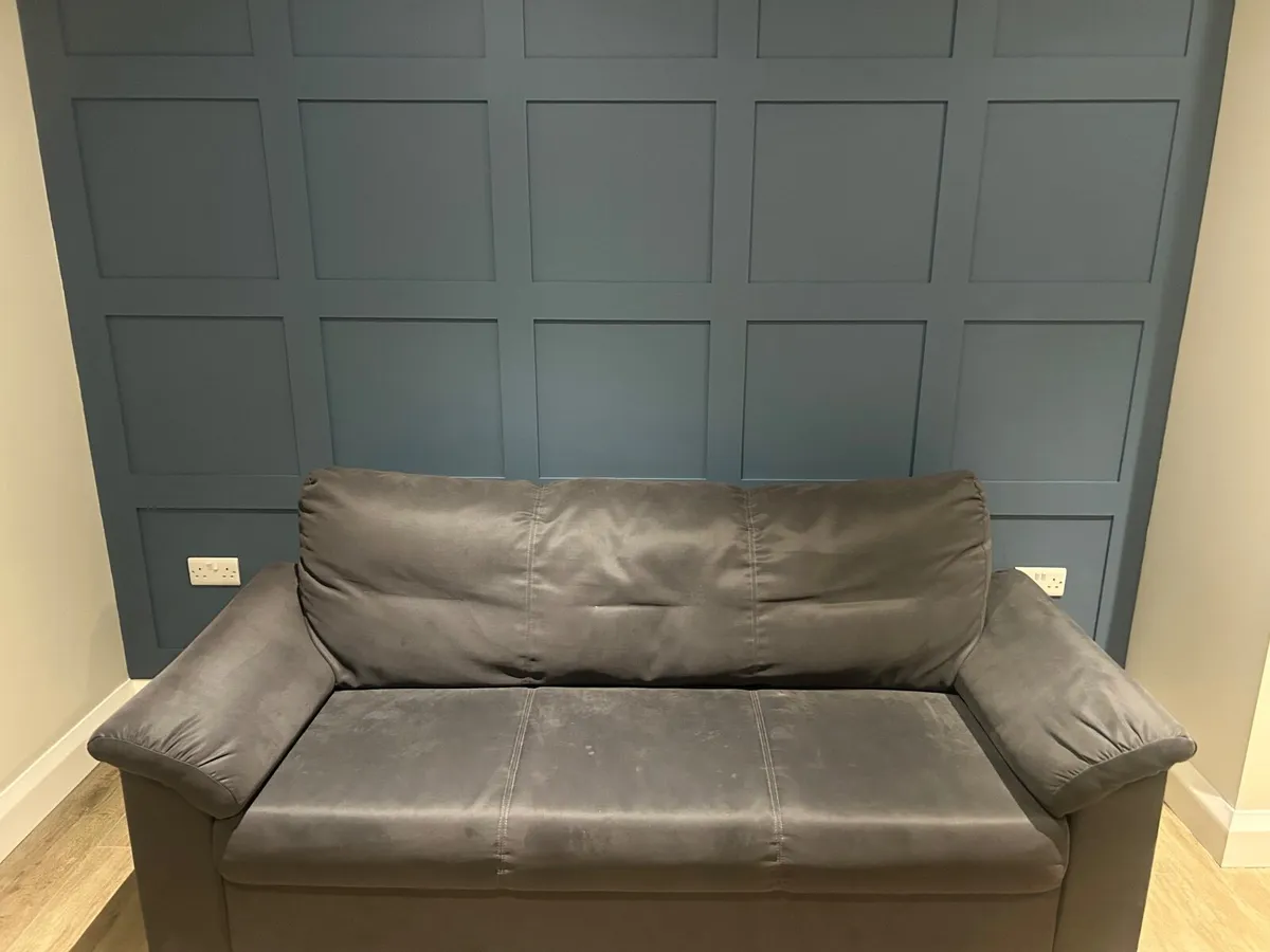 Grey 3 Seater Sofa - Image 1