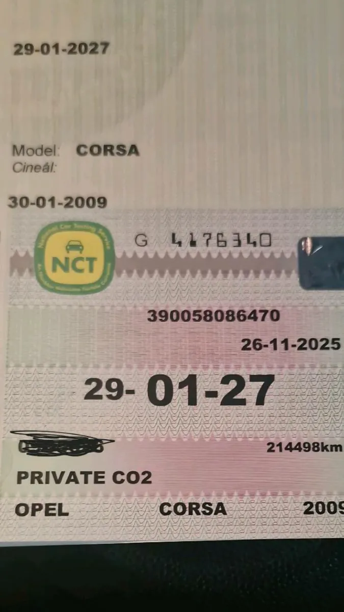 Opel corsa nct 2027 taxed 03/26 - Image 2