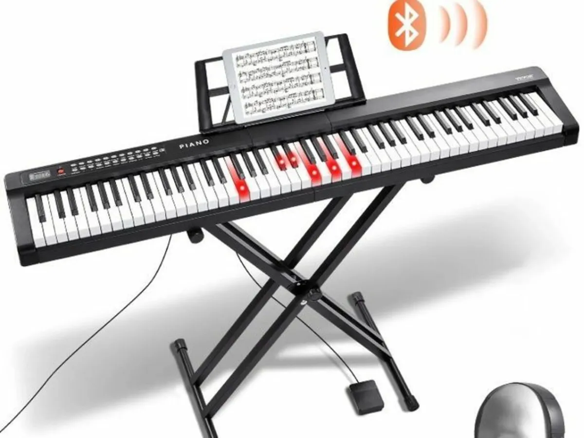88-Key Digital Piano Keyboard with Semi-Weighted - Image 1