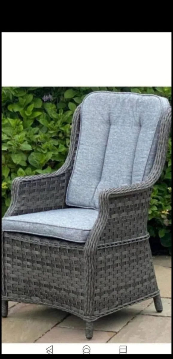 *CLEARANCE* Brand New Dark Grey Rattan Chairs x 2