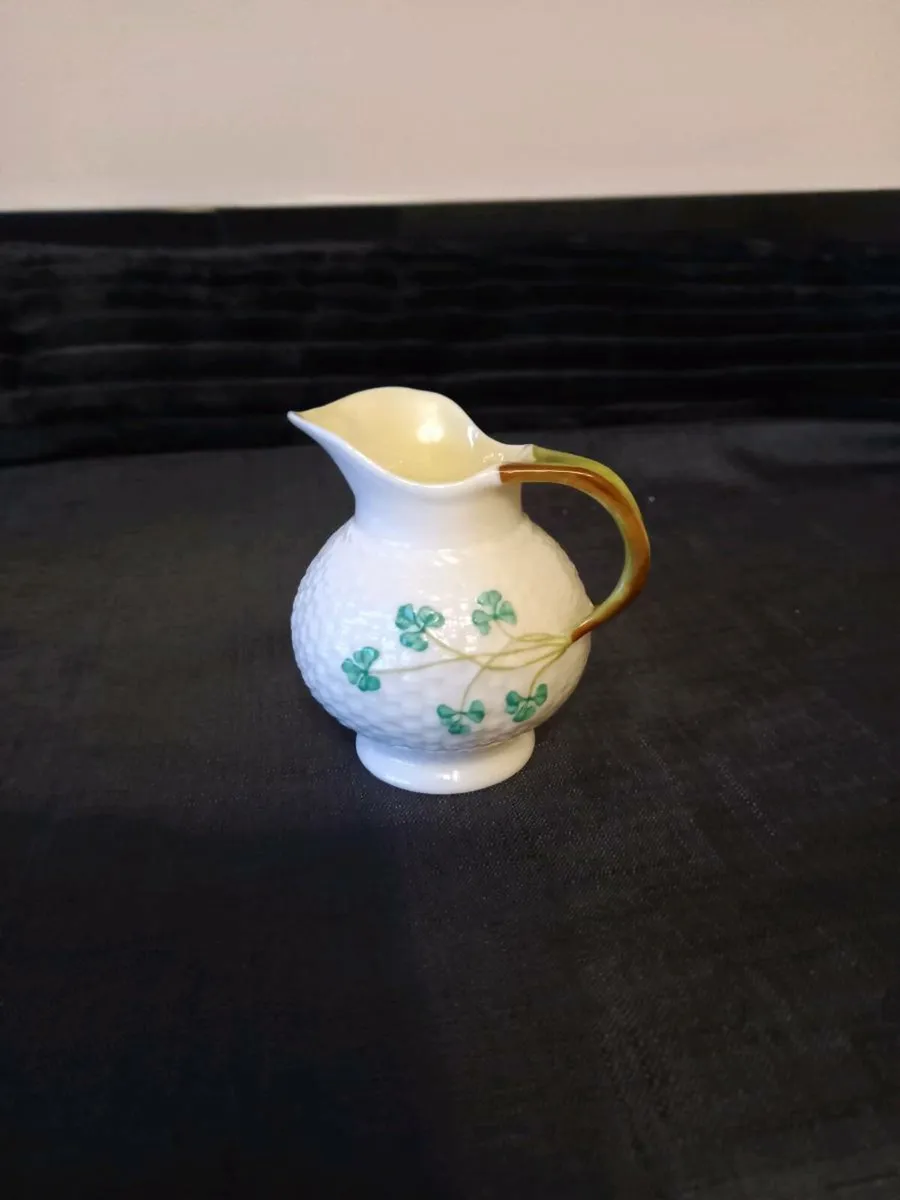 Small Belleek China Cream Jug - Image 1