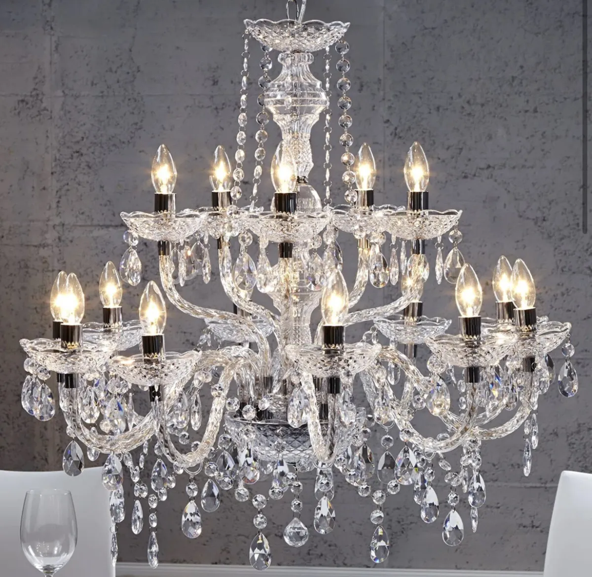Large 15 light Chandelier - Image 3
