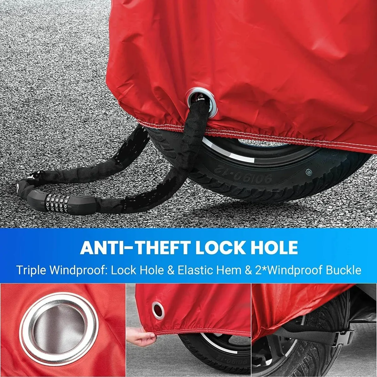 Motorcycle Cover 210D Waterproof Motorbike Cover - Image 2