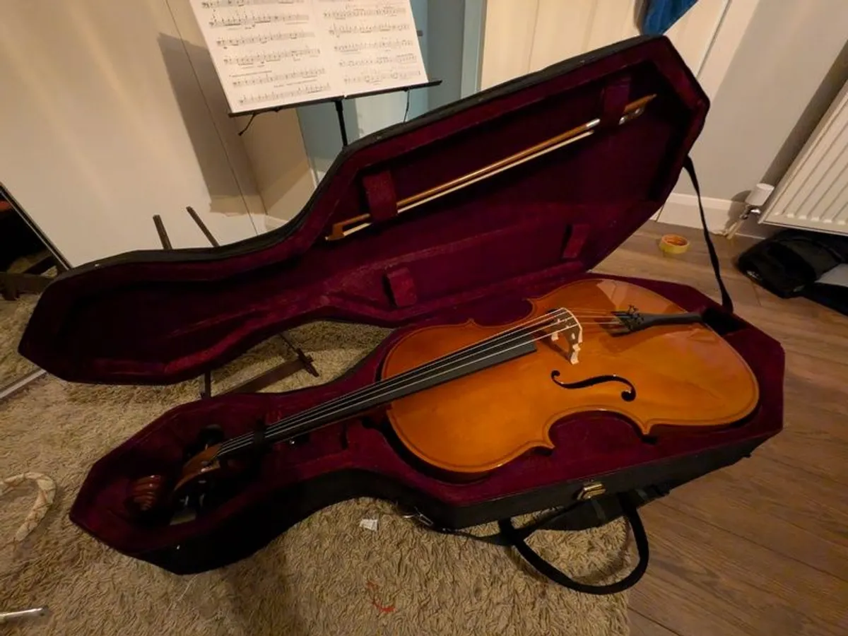 Student 3/4 Size Cello with Case - Image 1