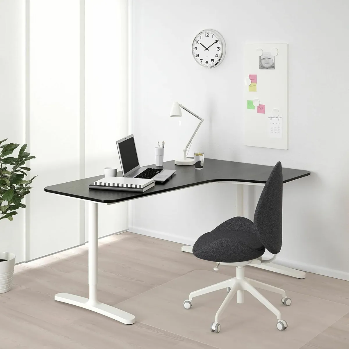 Ikea BEKANT Right Corner Desk 160 x 110 cm Black - Image 3