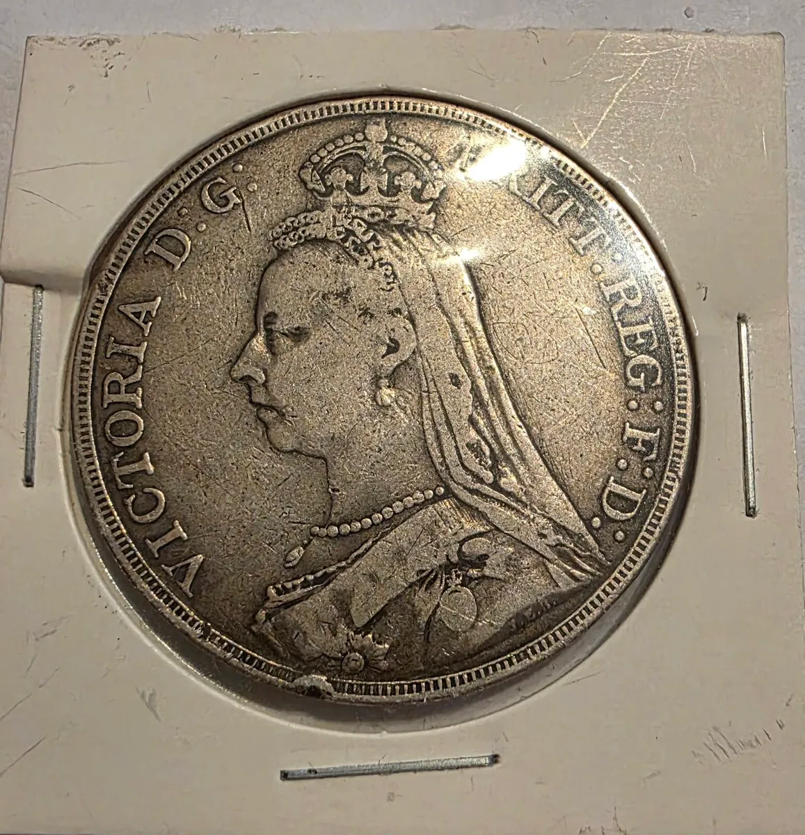 1889 british silver crown - Image 1