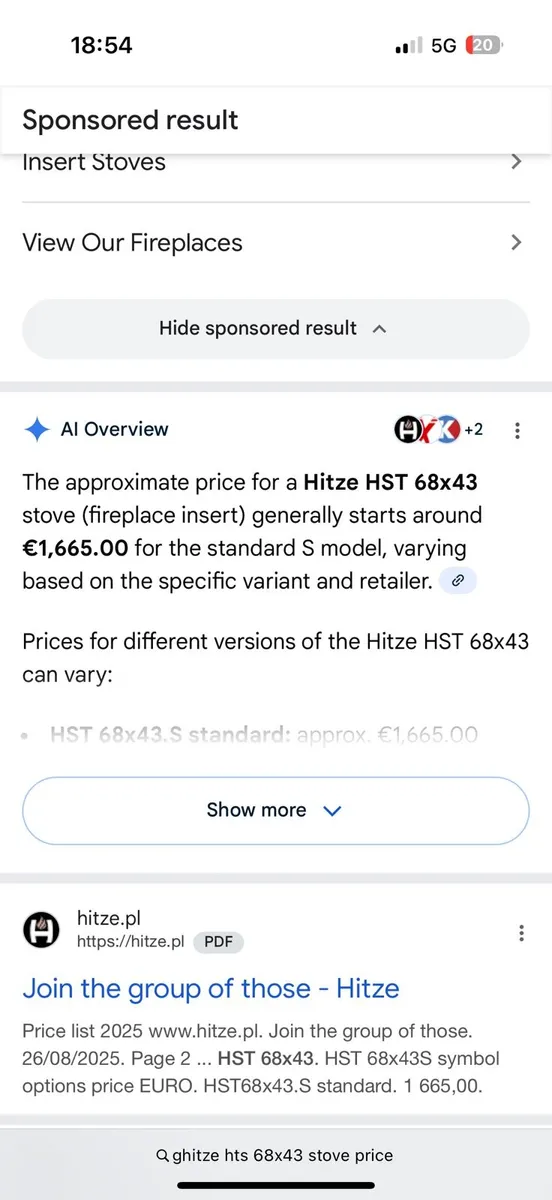 9.3 kw insert stove - Image 2