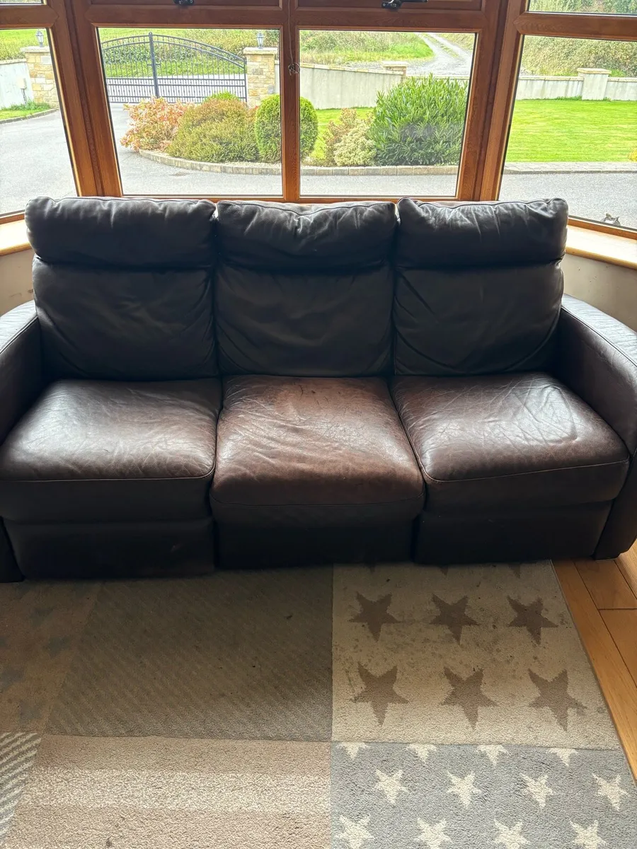 3 piece recliner sofas - free to take - Image 1