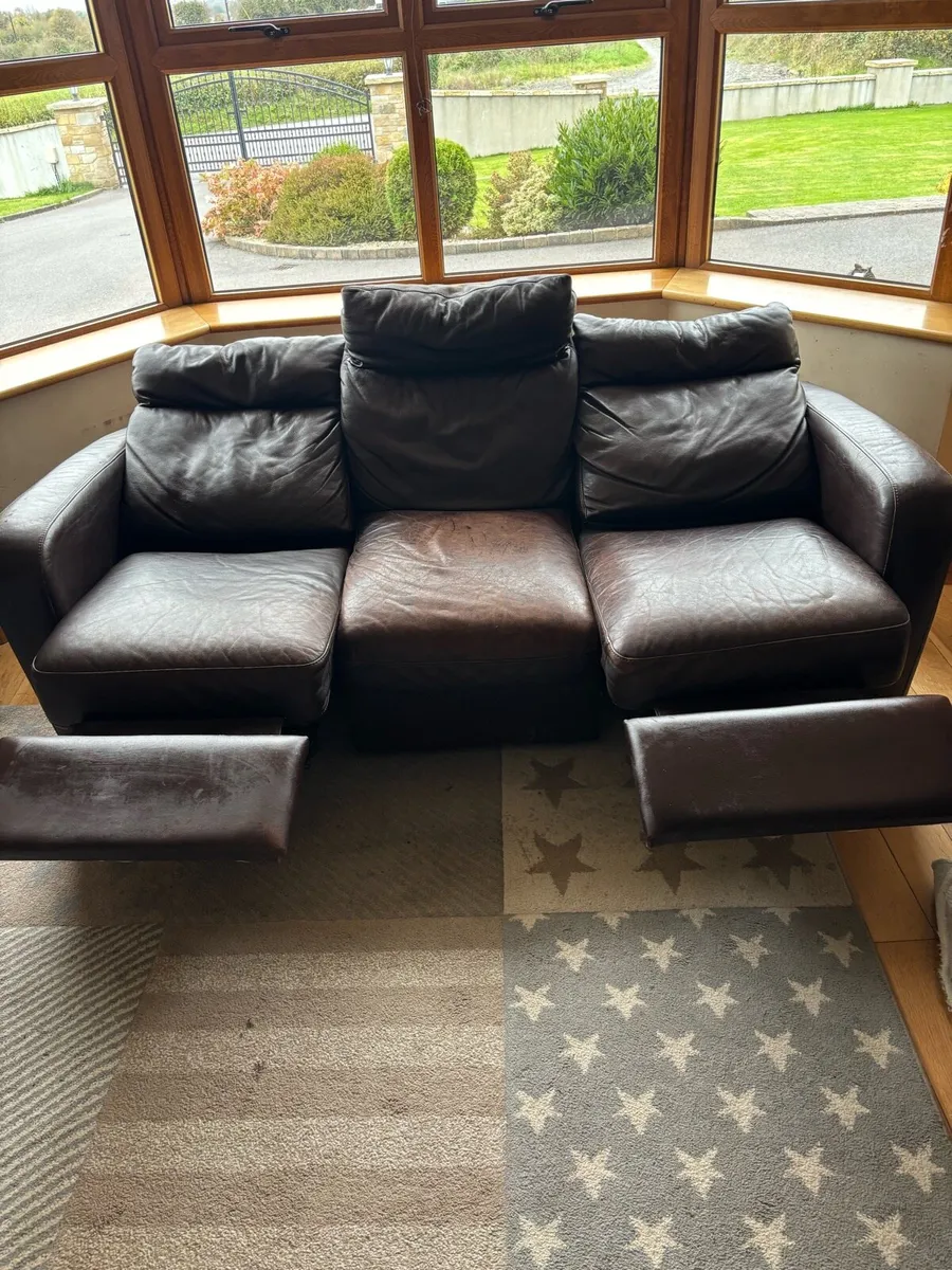 3 piece recliner sofas - free to take - Image 2