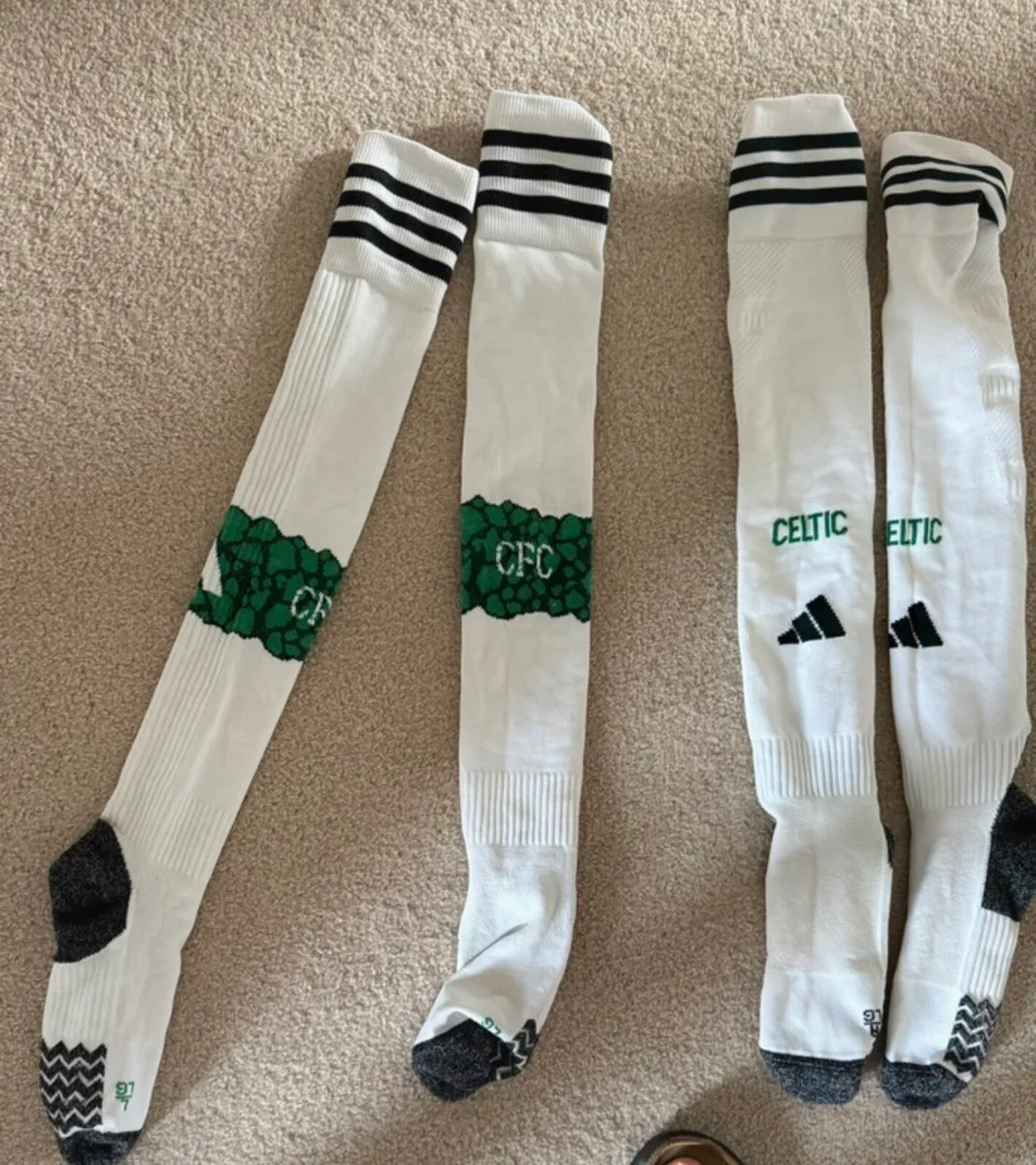 Celtic Adidas Large Size Socks - Brand New