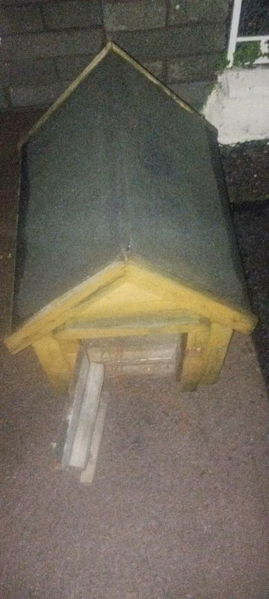 Small dog box with felt roof for sale - Image 1