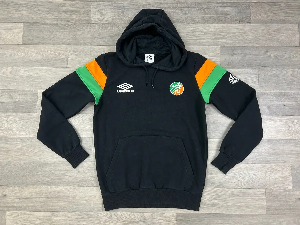 Retro Umbro Pro Training Ireland Hoodie Mens Small - Image 1