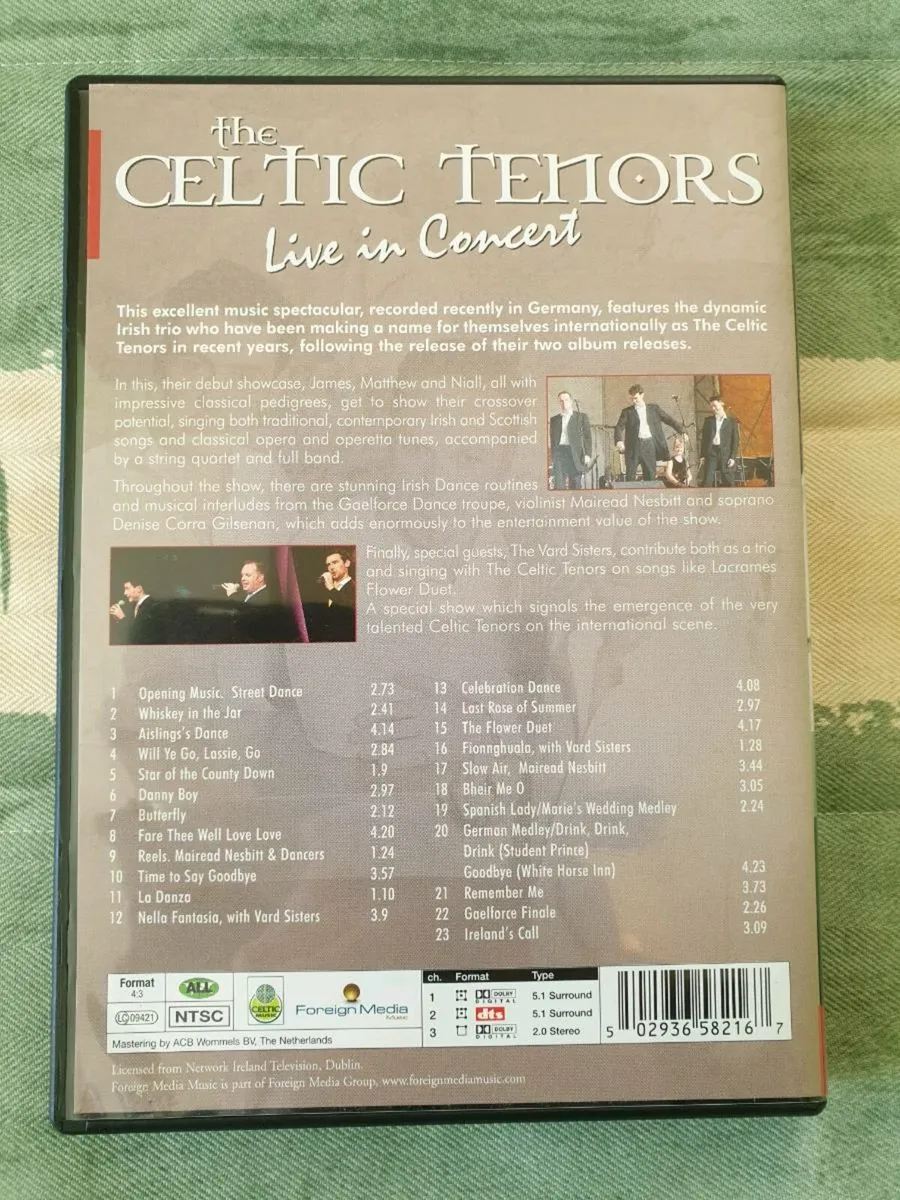 The Celtic Tenors DVD 2002 2006 Live In Concert - Image 2