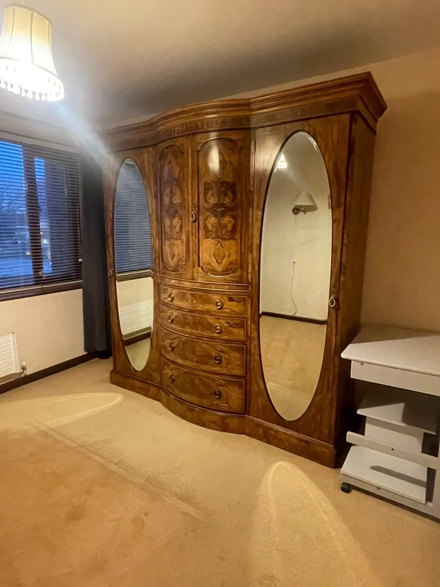 Antique Walnut Wardrobe - Image 1