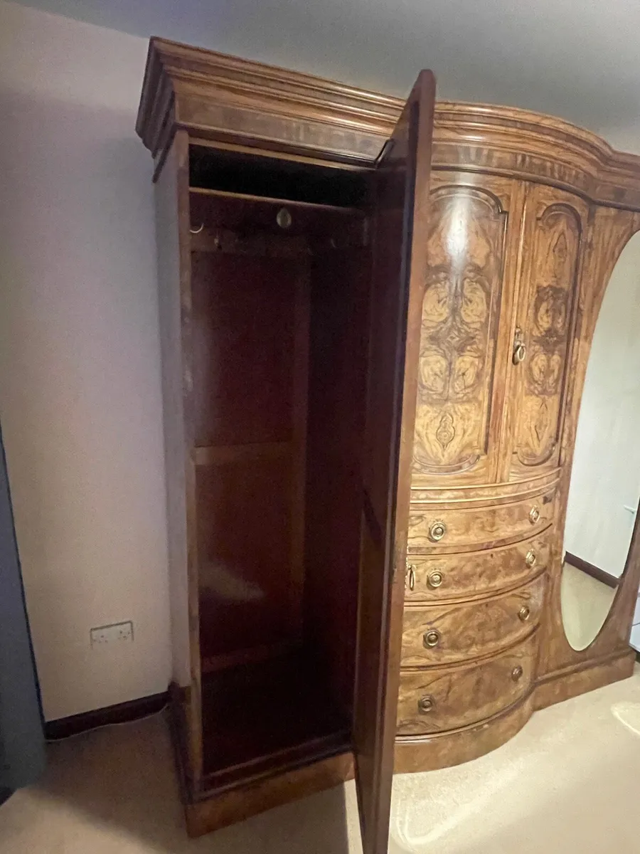 Antique Walnut Wardrobe - Image 3