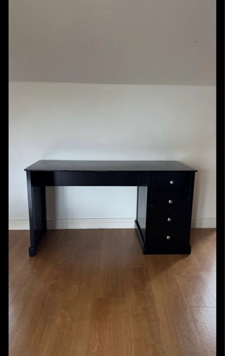 Black wooden desk - Image 1
