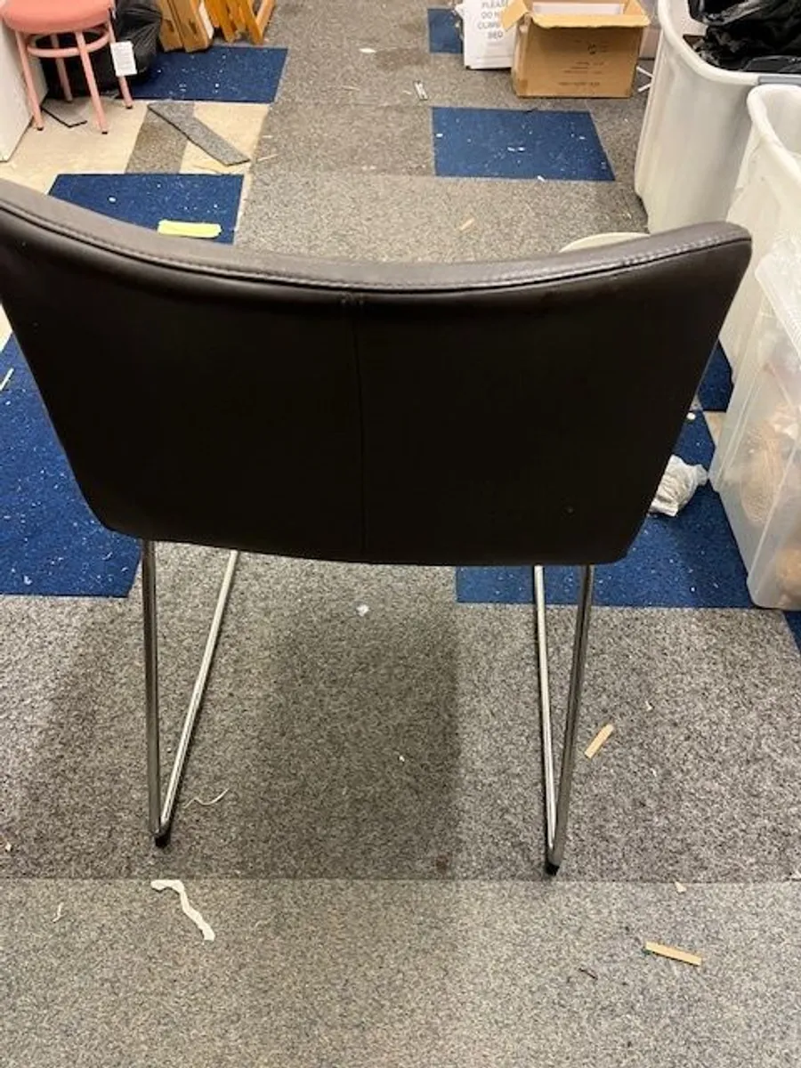 leather chairs brown - Image 2