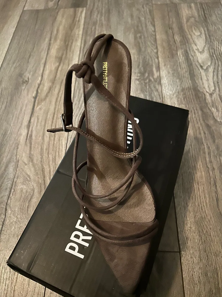 Women’s Pretty Little Thing  Brown suede Shoes - Image 2