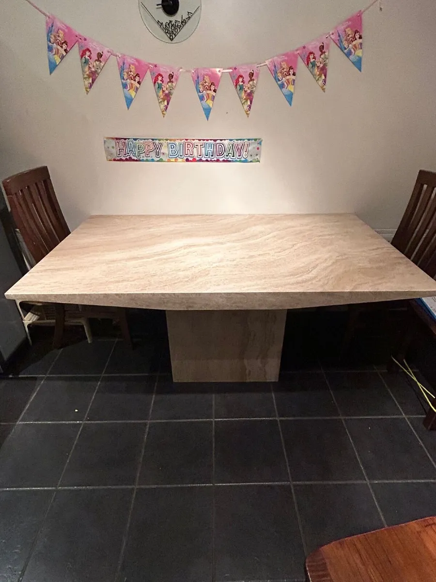 Marble dining table and 6 chairs - Image 3