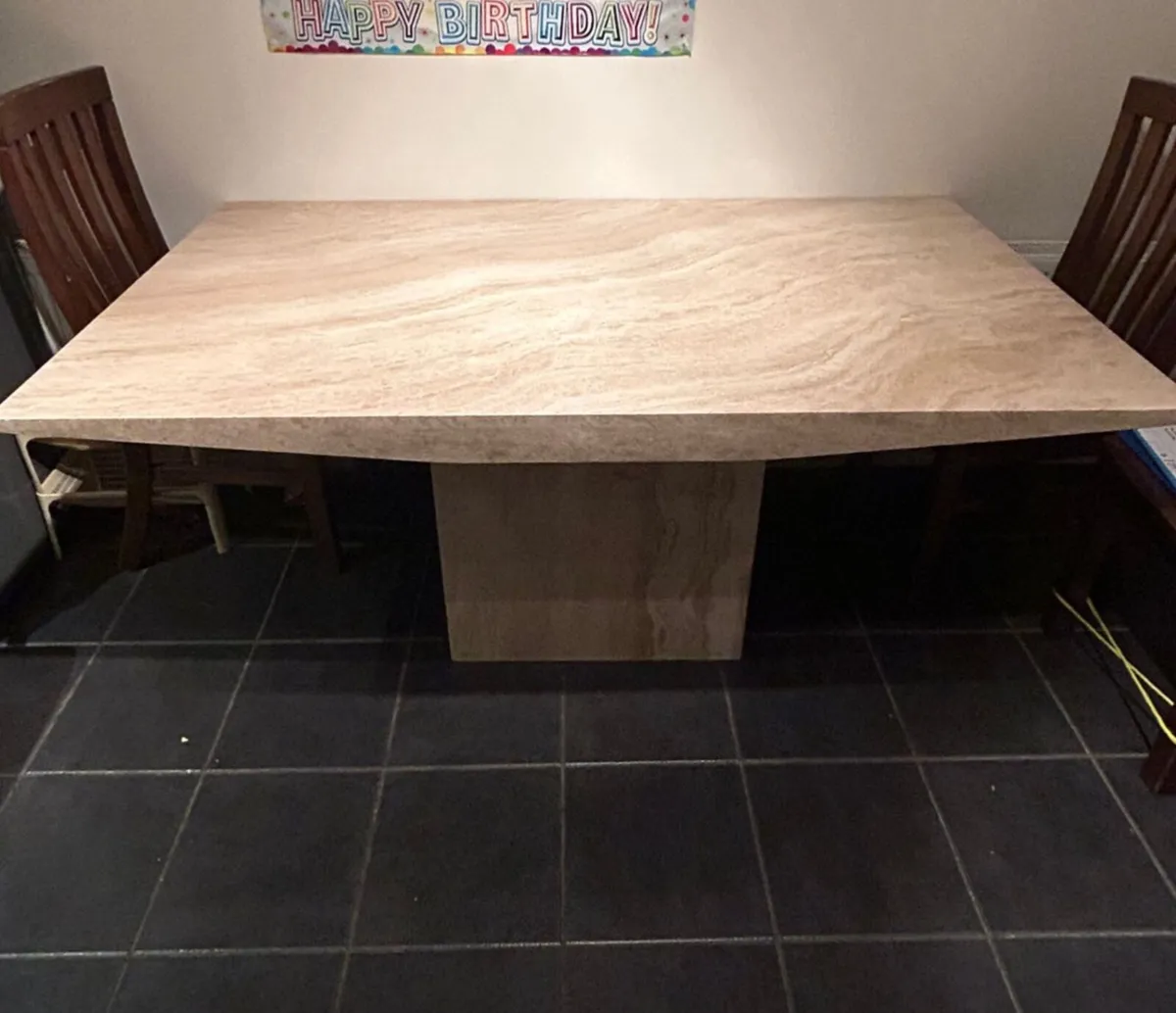 Marble dining table and 6 chairs - Image 1