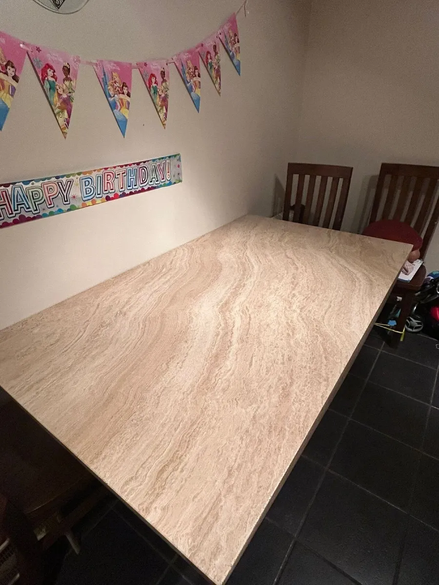 Marble dining table and 6 chairs - Image 4