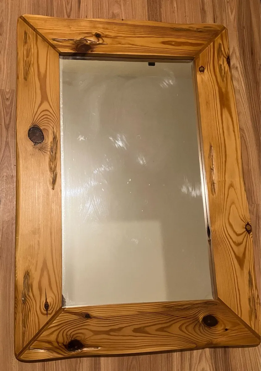 Solid pine internal double doors and Mirror - Image 2