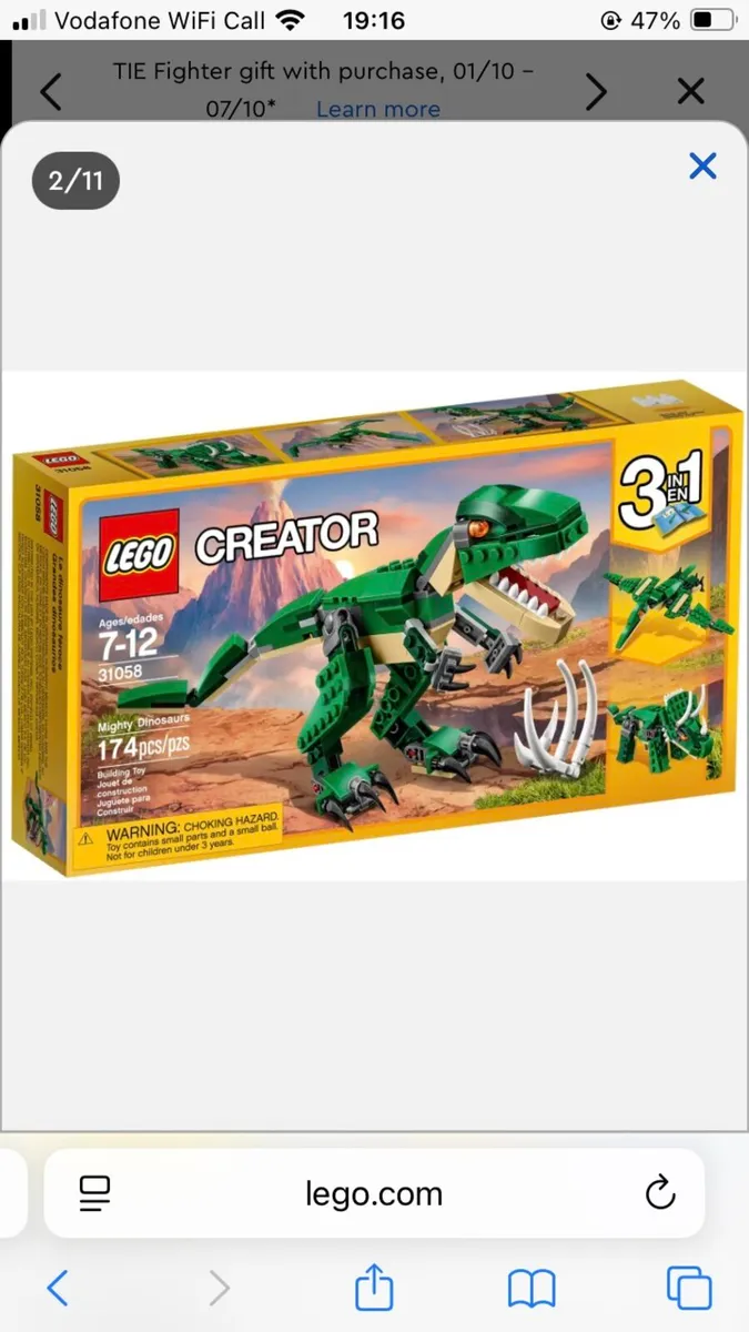 Lego Creator 3-in-1 sets: 30130 & 31058 - Image 2