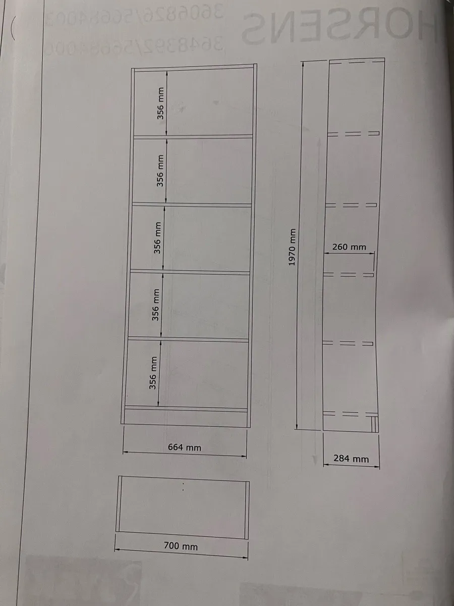HORSENS Bookcase – 5 Shelves (White) - Image 4