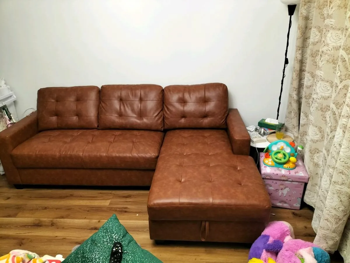 L Shaped Sofa with Storage - Image 1