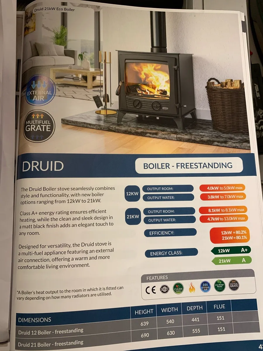 Henley Druid Boiler Stove 21kw - Image 1