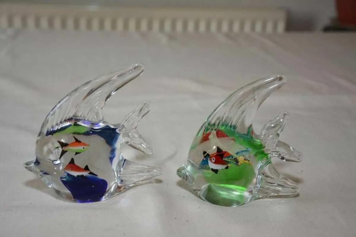 Murano glass two fish - Image 1