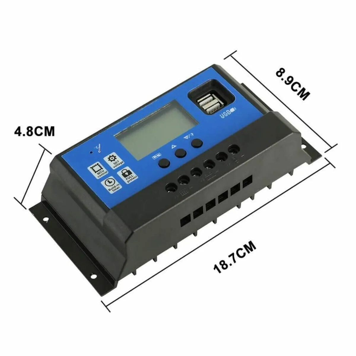 Solar Charge Controller Auto LCD Dual USB - Image 2