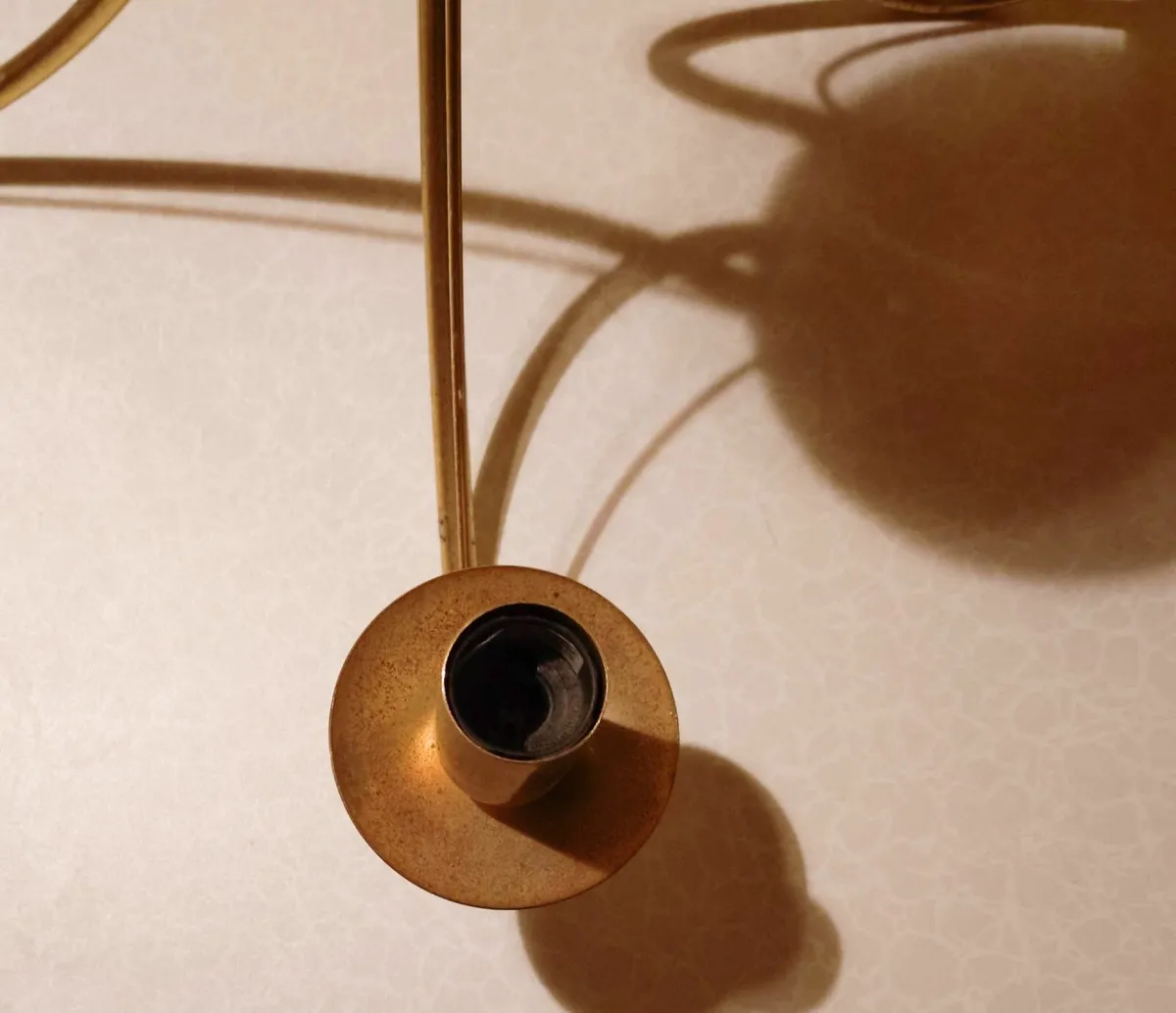 Two Gold Coloured Ceiling Lights. - Image 4