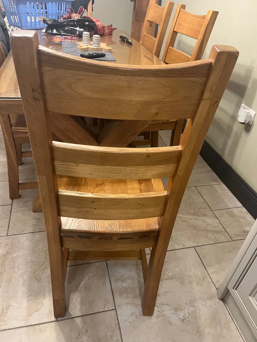 Solid oak kitchen chairs - Image 3