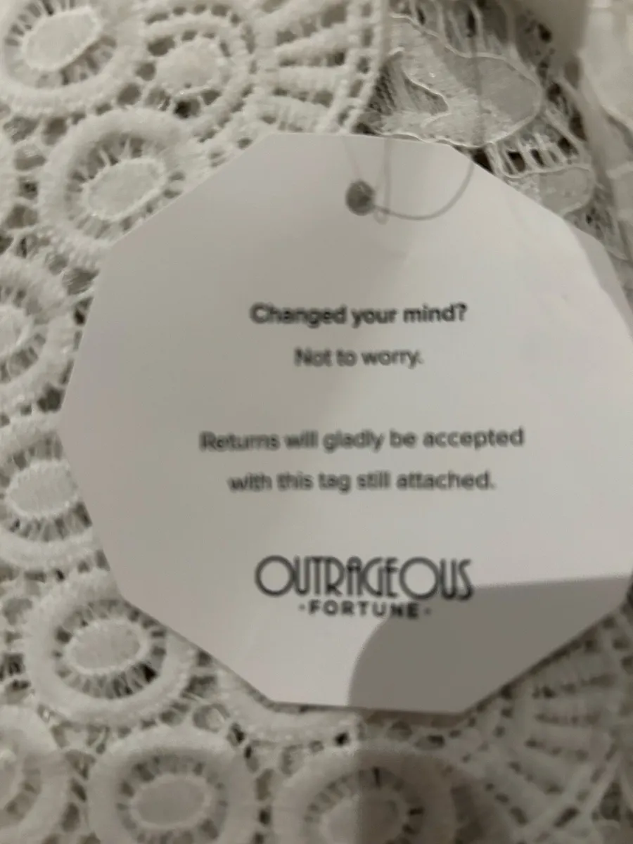 Outrageous Fortune White Lace Top. - Image 3