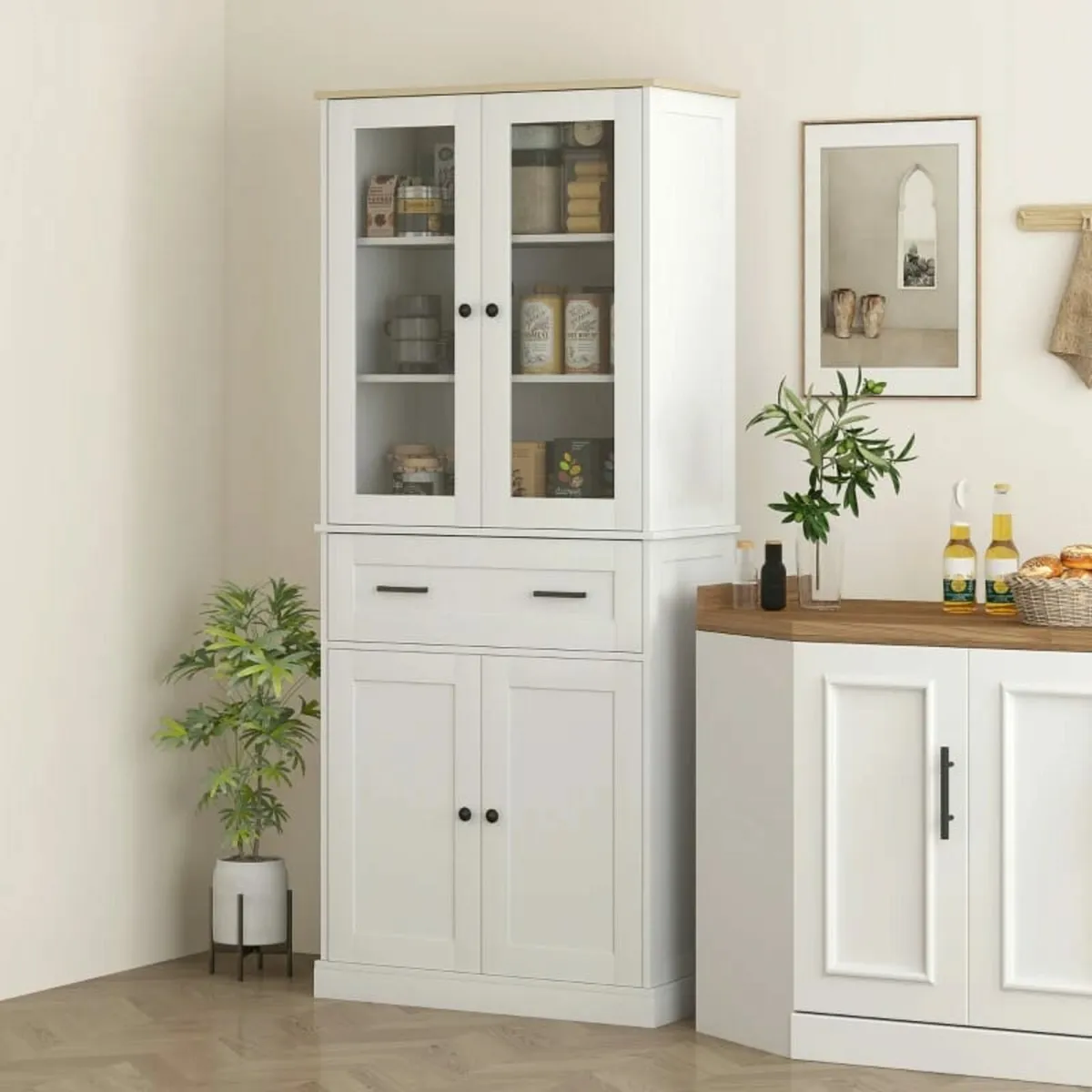 Kitchen cabinet, buffet, acrylic front, drawers, 7 - Image 4