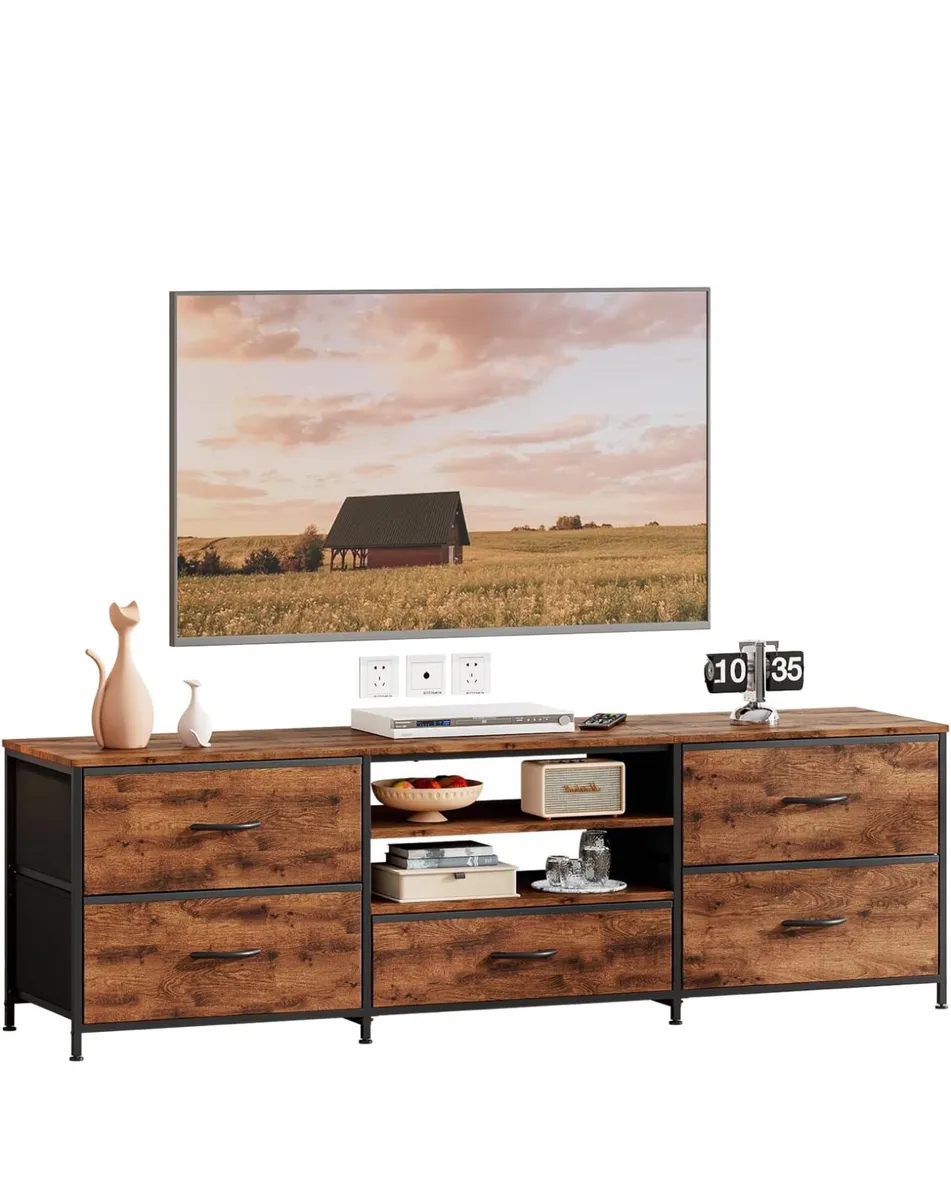 TV Stand Cabinet, TV Unit TV Console Table with 5 - Image 4