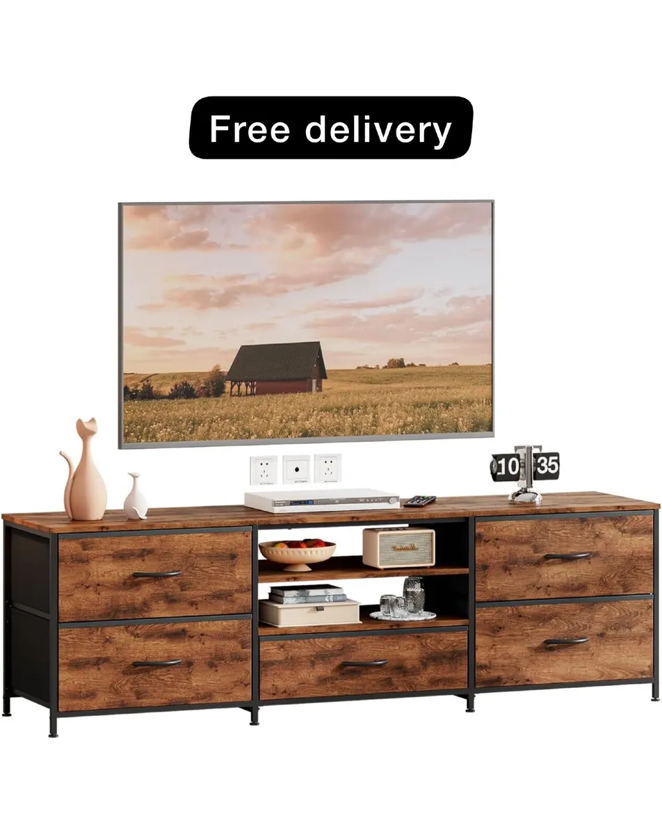 TV Stand Cabinet, TV Unit TV Console Table with 5 - Image 1