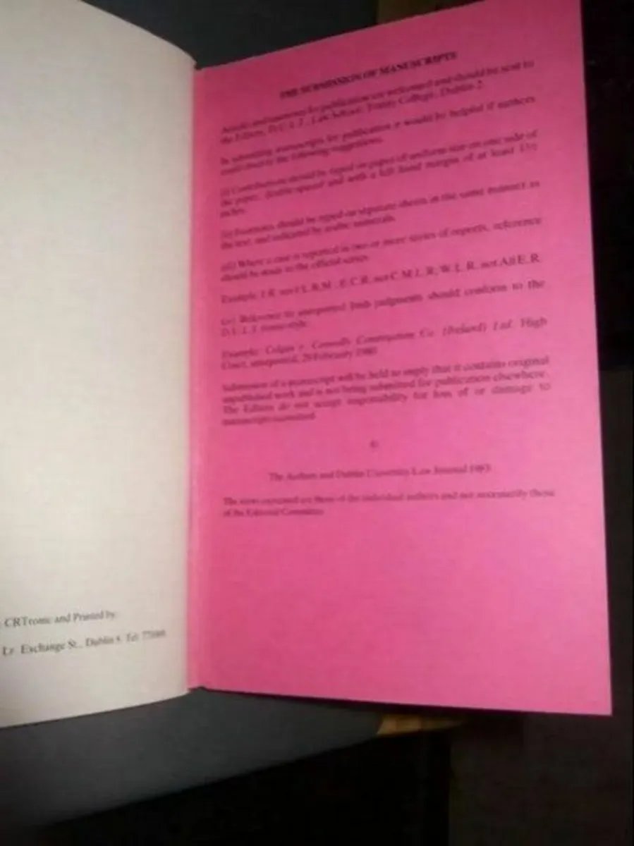 'Dublin University Law Journal' (DULJ) 1982 - Image 2