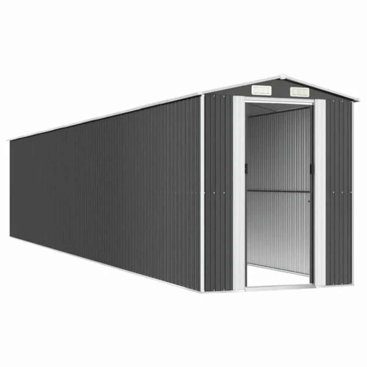 Garden Shed Anthracite 192x1021x223 cm Galvanised - Image 4
