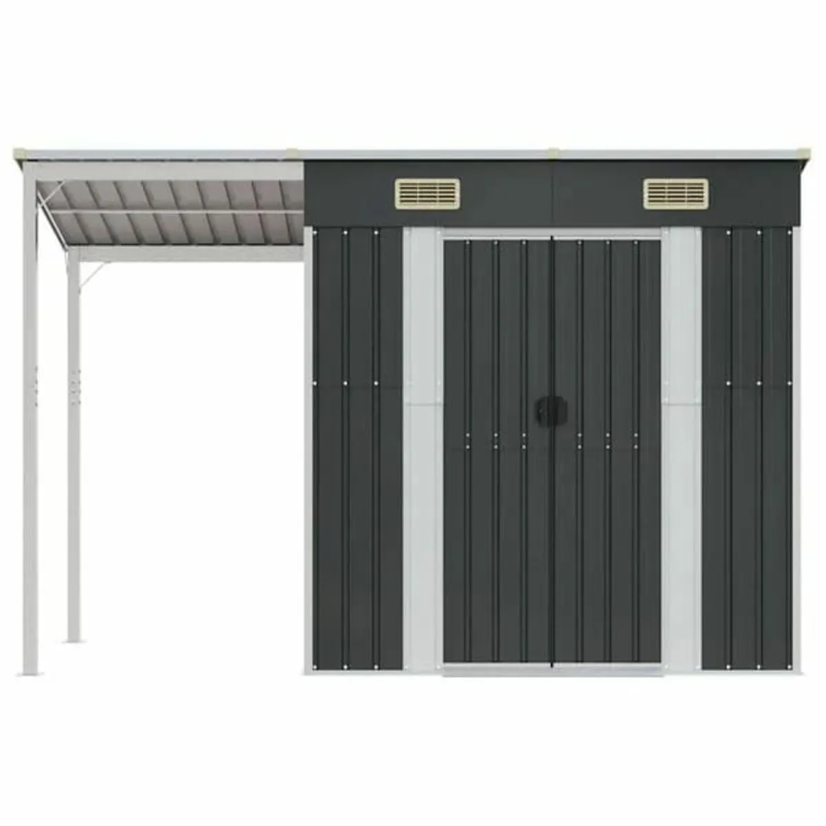 Garden Shed with Extended Roof Anthracite 277x107x - Image 3