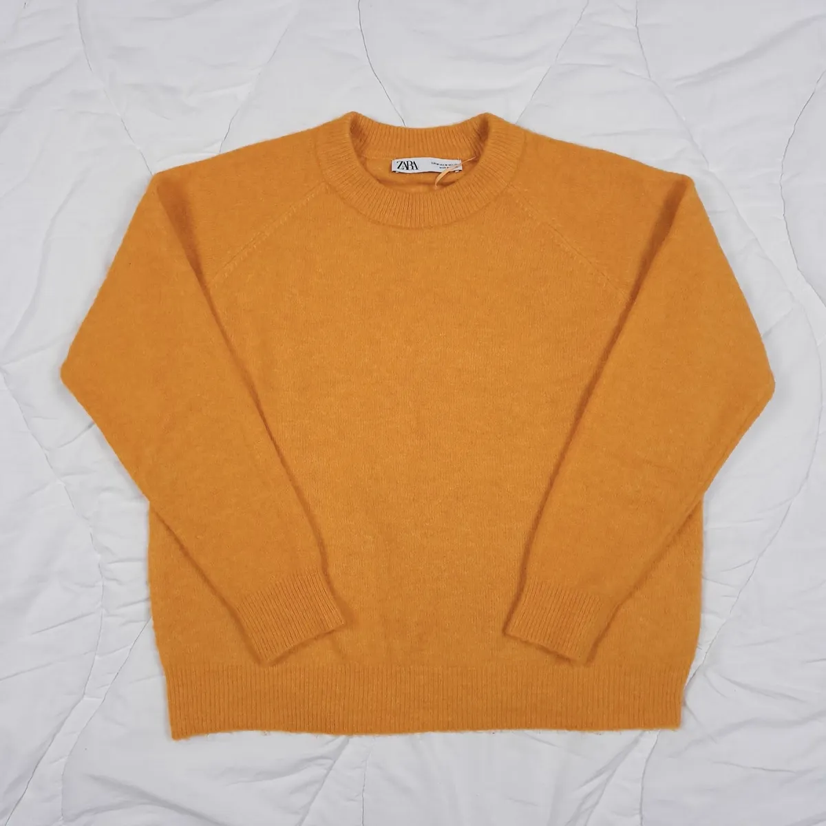 Zara Mustard Yellow Crew Neck Jumper Sweater M - Image 3