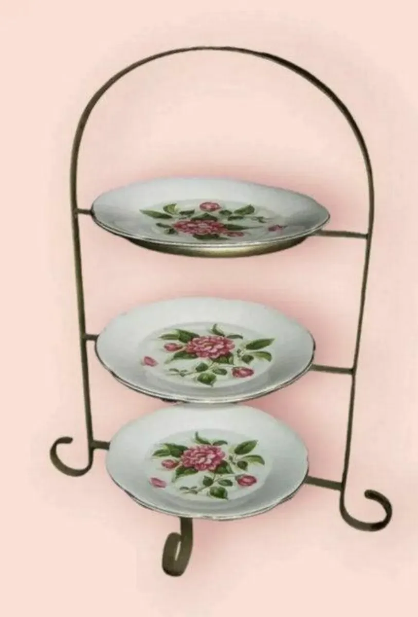 Vintage 3 Tiered Cake Stand - Image 2