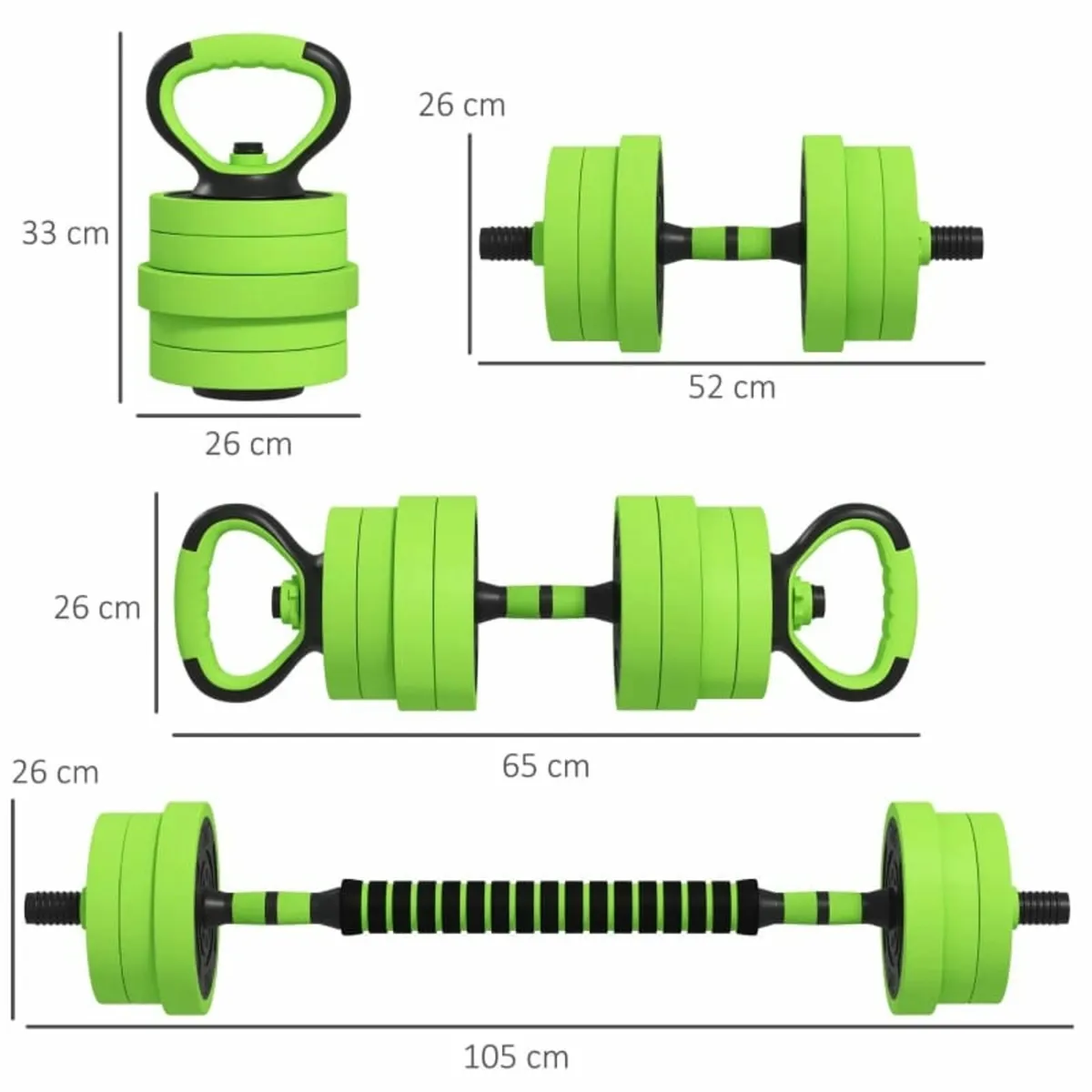 40kg Four-In-One Adjustable Weight Dumbbells Set, - Image 2
