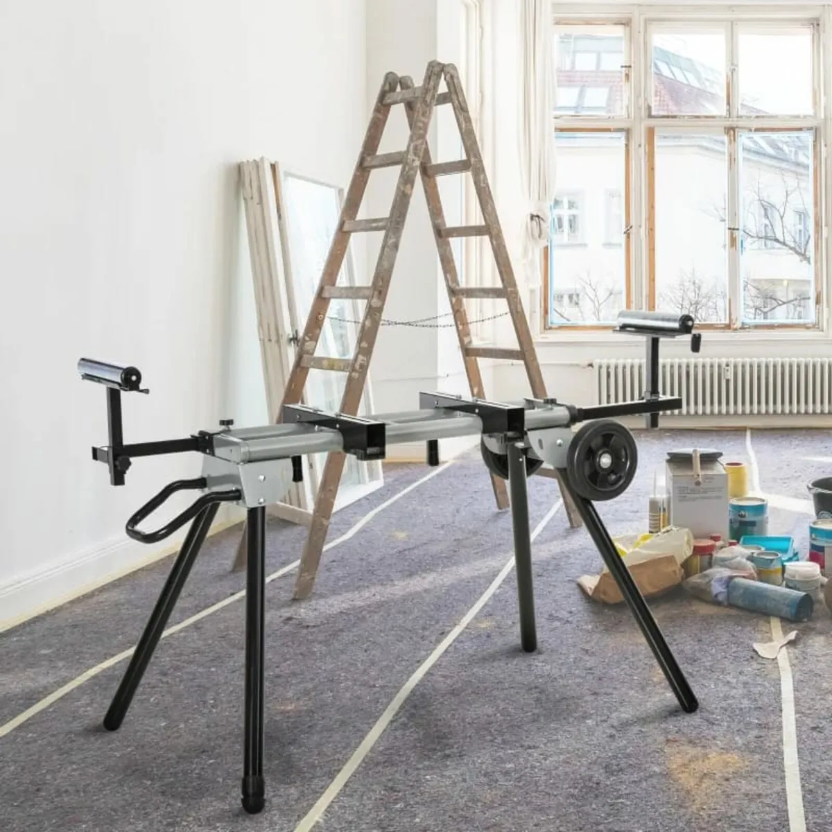 Mitre Saw Stand with Extensions, Sawhorse for Cutt - Image 4