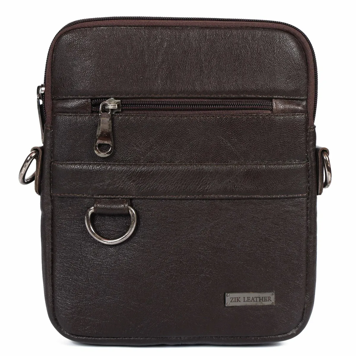 Brown Leather Crossbody Bag Vintage Shoulder Purse - Image 2